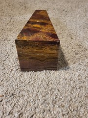 VTG 6.3lbs 10″ Multicolor Onyx Obelisk Solid Stone Earth Tone Sculpture Tower