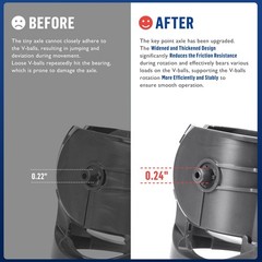 Upgraded Ball Wheel+ High Torque Cleaner Head Connector Compatible with Gray