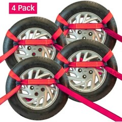 8 Point Roll Back Vehicle Tie Down Kit w/Chain Tails On Both Ends for Tow Truck