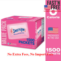 2 Box Sweet’N Low Zero Calorie Sweetener,Sugar Substitute Packet,53oz,1500Count​