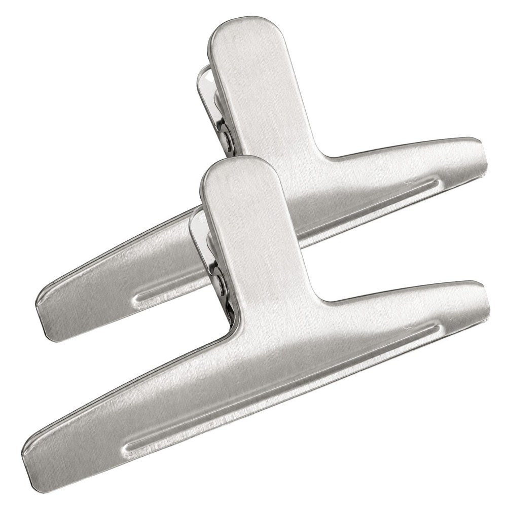 Beille 6 Inch Jumbo Stainless Steel Magnetic Bag Clip, Kitchen Clips (2 Pack)