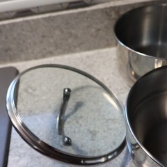 Endurance Stainless Steel Double Boiler Pot with Glass Lid, Pre-owned