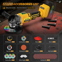 Cordless Angle Grinder For Dewalt 20V MAX 4-1/2″ 5″ Brushless 22PCS Complete Kit