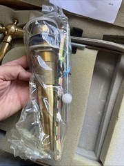 RH Restoration Hardware Bistro Lever Handle Wide Spread Faucet Aged Brass 057
