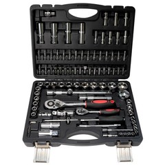 95pcs Socket Wrench Set with 1/2″ 1/4″ Ratchet Wrenches Mechanics Tools Case