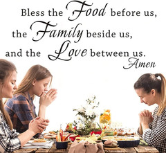Kitchen Wall Decals Family Wall Decor Kitchen Stickers Prayer Quotes Dining Room