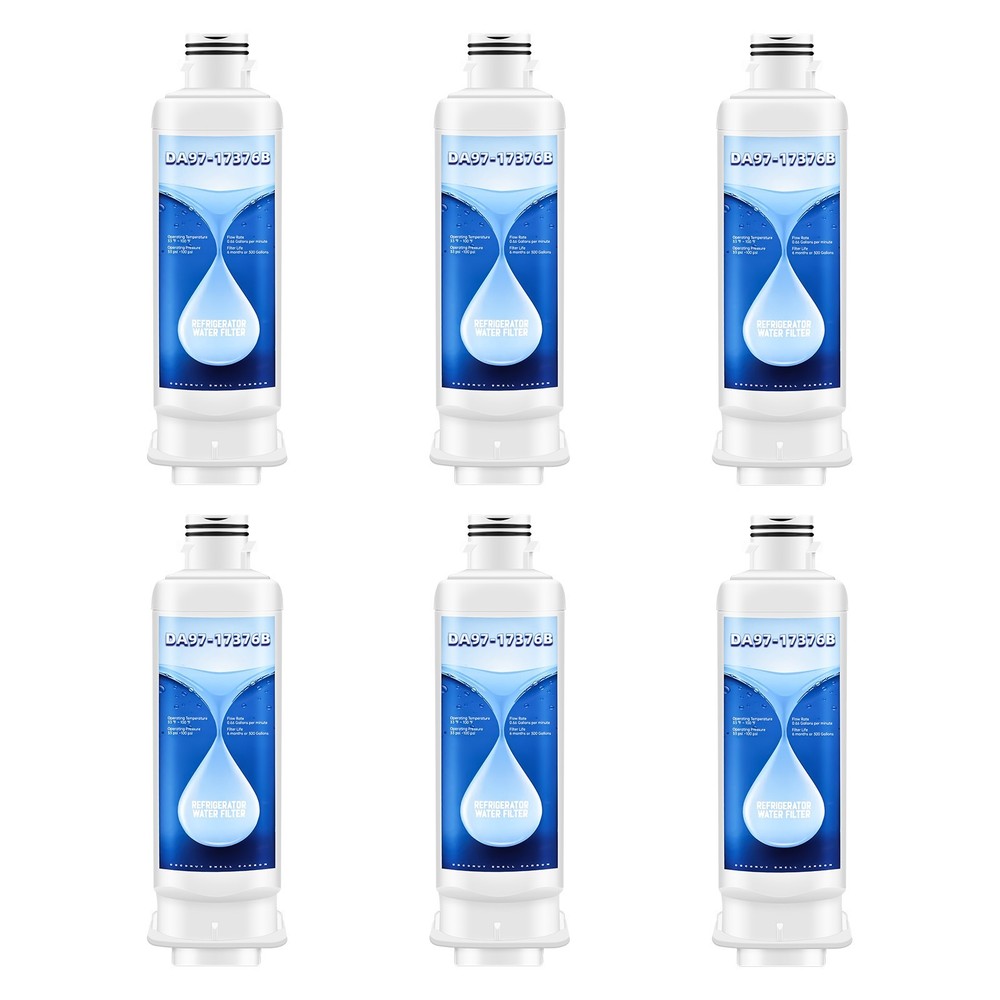 6 Pack For Samsung DA97-17376B HAF-QIN/EXP Refrigerator Water Filter Replacement