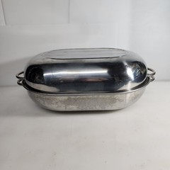 Himark Stainless Steel Oval Roaster Roasting Pan With Lid Rack 18″ X 12.5″