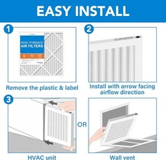 6 Pack 14x20x1 Air Filter MERV 8 Electrostatic Pleated Furnace AC Filter