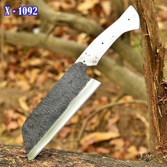 Handmade Forged Carbon Steel Chef Kitchen Knife Blank Blade Meat Cleaver Chopper