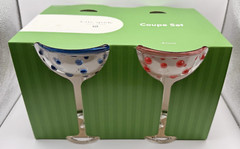 8.11oz 4pc Polka Dot Acrylic Coupe Drinkware Set *NEW* kate spade x target