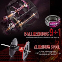 Sougayilang Baitcaster Fishing Reel, 400 Size with 35Lbs Max Drag 6.3:1 Gear Rat