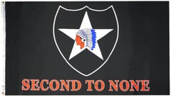 3X5 ARMY 2nd Infantry Division Second To None Black 100D Polyester Flag F1322