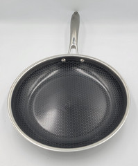 HexClad 10″ FRYING PAN with LID 10-Inch 10 Hybrid Non-Stick -Used Good Condition