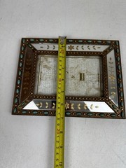 Vintage Style Mirrored Floral Picture Frame by Tunisia Italy