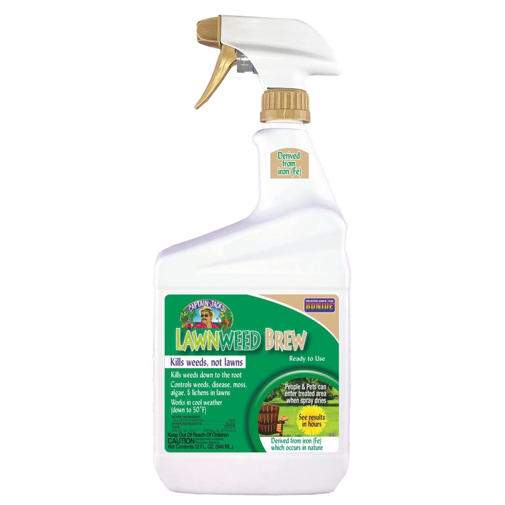 Bonide Captain Jack’s Lawnweed Brew, Controls Disease and Weeds, 32 oz