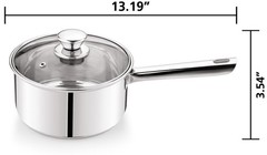 10-Piece Stainless Steel Cookware Set Pots and Pans Kitchen Cooking Set