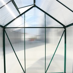 6.3’×4.2’×7′ Heavy Duty Walk-in Polycarbonate Greenhouse Kits for Outdoor Garden