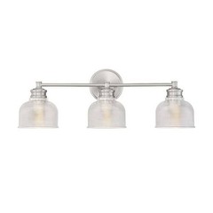 Savoy House 24.25 in. x 9.25 in. 3-Light Brushed Nickel Bathroom Vanity Light