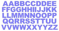 A B C Lettering Alphabet Die Cut Vinyl Decals Waterproof Many Colors and Sizes