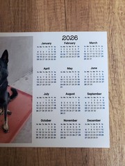 Custom Photo Year At A Glance Landscape Calendar | Start On Any Month