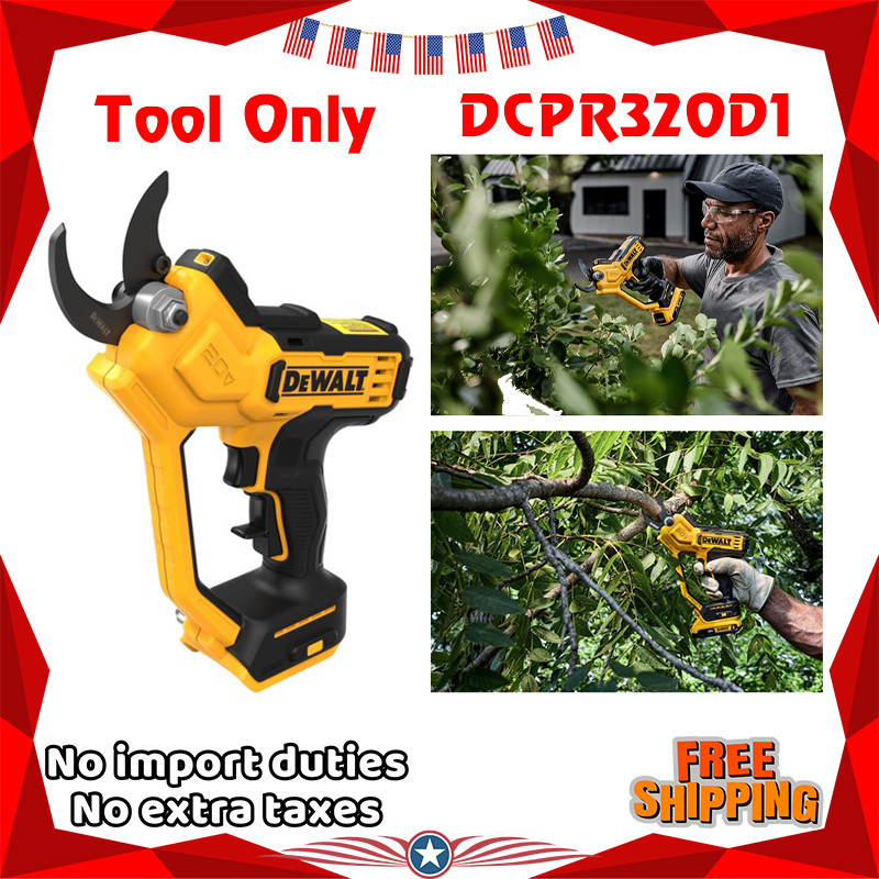 DEWA.LT 20V Cordless Pruner 1.5″ Bar 10″ Shaft 10mm Max Cutting Diame, Tool Only