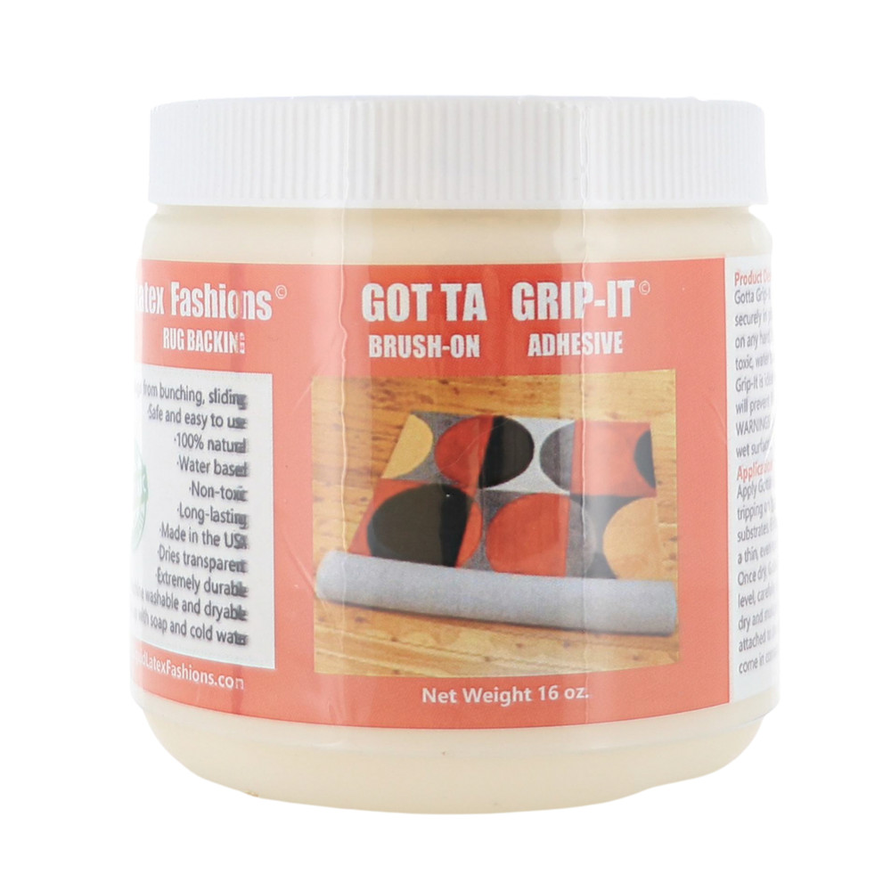Gotta Grip-It Non-Slip Rug Fixative Gum, Easy to Use, Machine Washable – 16 OZ