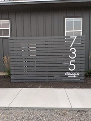 16 inch Modern House Address Numbers Letters, color choices