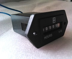 Hour Meter- Generator or any 120 Volts AC 60 hz with lead easy installing 120V