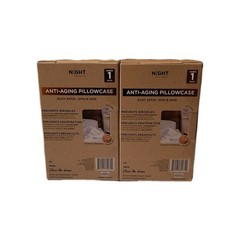 Night Anti-Aging Pillowcases Standard/Queen Size White 2-Pack New & Sealed
