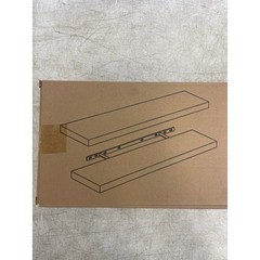 2-Pack Floating Wall Shelves Black 24x8x1.5″ Invisible Brackets, Modern Storage