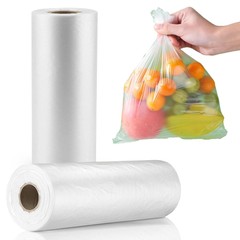 350/Roll 14″x20″ Plastic Clear Produce Bag On Roll Grocery Kitchen Food Storage