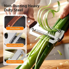 2Pcs Vegetable Peeler 3 in 1 Multi-Functional for Kitchen Stainless Steel Peeler