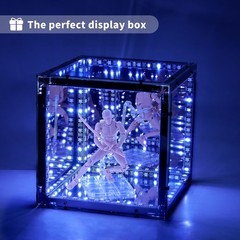 Mdkave 7.88 Inch Infinite Cube Light, Infinity Mirror Dynamic BOX 7.5, Silver