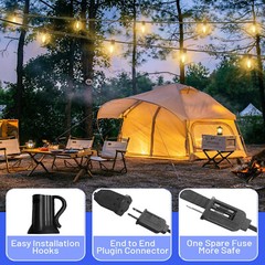 50FT – 500FT LED Outdoor String Lights Dimmable Waterproof ST38 LED Patio Lights