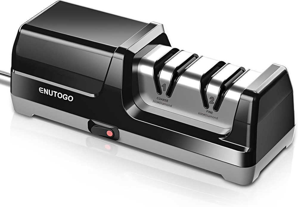 Knife Sharpener, Professional 2-Stages Eleltric Knife Sharpeners with Diamond Ab