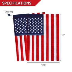 Anley American US Garden Flag USA Patriotic Yard Flags Embroidered 18×12.5 in