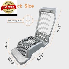 Egg Slicer for Hard Boiled Eggs Heavy Duty Fruit Egg Cutter with Stainless Steel