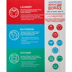 (3 PACK ) 20 Mule Team Detergent Booster – 65oz.