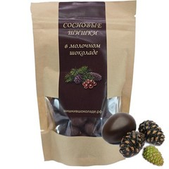 Young Candied Taiga Pine Cones in Milk Chocolate Soft Edible 100g/ 3.53oz