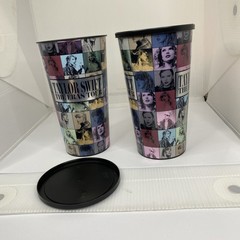 LOT OF 2-Taylor Swift THE ERAS TOUR Movie 32 oz Plastic Cups w/lids