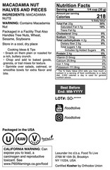 Macadamia Nut Pieces – Kosher, Raw, Vegan – by Food to Live