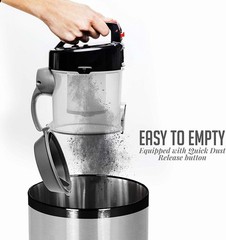 Ovente Electric Canister Vacuum Cleaner 1.5L, Lightweight, Portable, Corded
