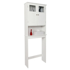 Over The Toilet Storage Cabinet Bathroom Shelf Organizer with Anti-Tip Device