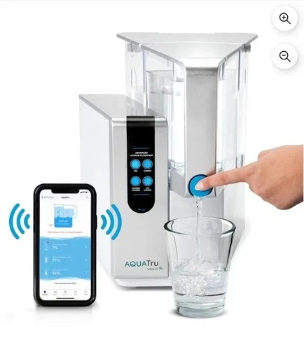 AquaTru Classic Smart Countertop Water Filtration System Reverse Osmosis V.Clean