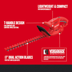 CRAFTSMAN 17″ Corded Electric 3.2 AMP Dual Action Blade Hedge Trimmer – NEW!