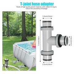 Pool Hose Connector 1.5″ to 1.5″ T-Joint Pool Hose Adapter for Filter Pumps &
