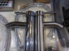 Brushed Nickel and Chrome Bathroom Faucets Unused, 2 Faucets