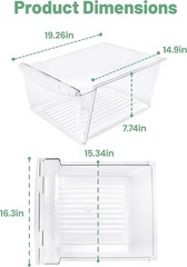 Upper Crisper Pan Compatible with Frigidaire Refrigerator 240351061