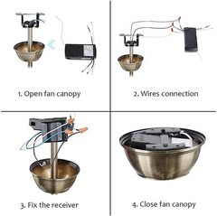 Universal Wireless Remote Control and Receiver Kits for Ceiling Fan Lamp Home